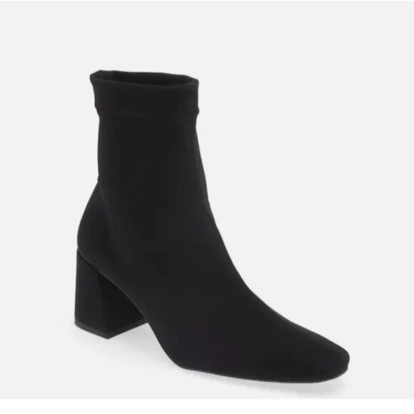 Pedro Garcia Women's Idoia Black Stretch Sock Block Heel Boots Women EU 40/US 10 - Picture 1 of 14